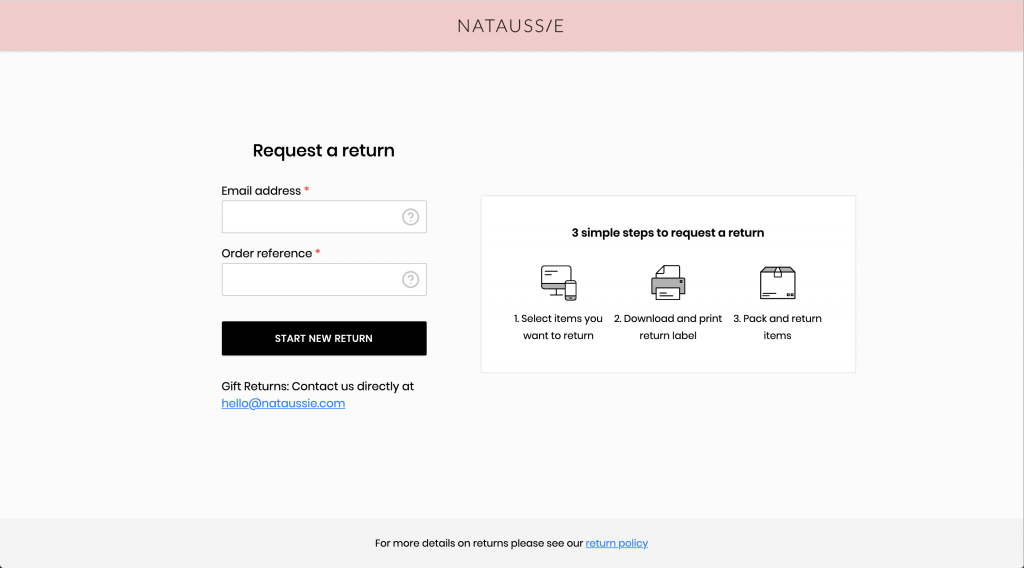 Returns login page